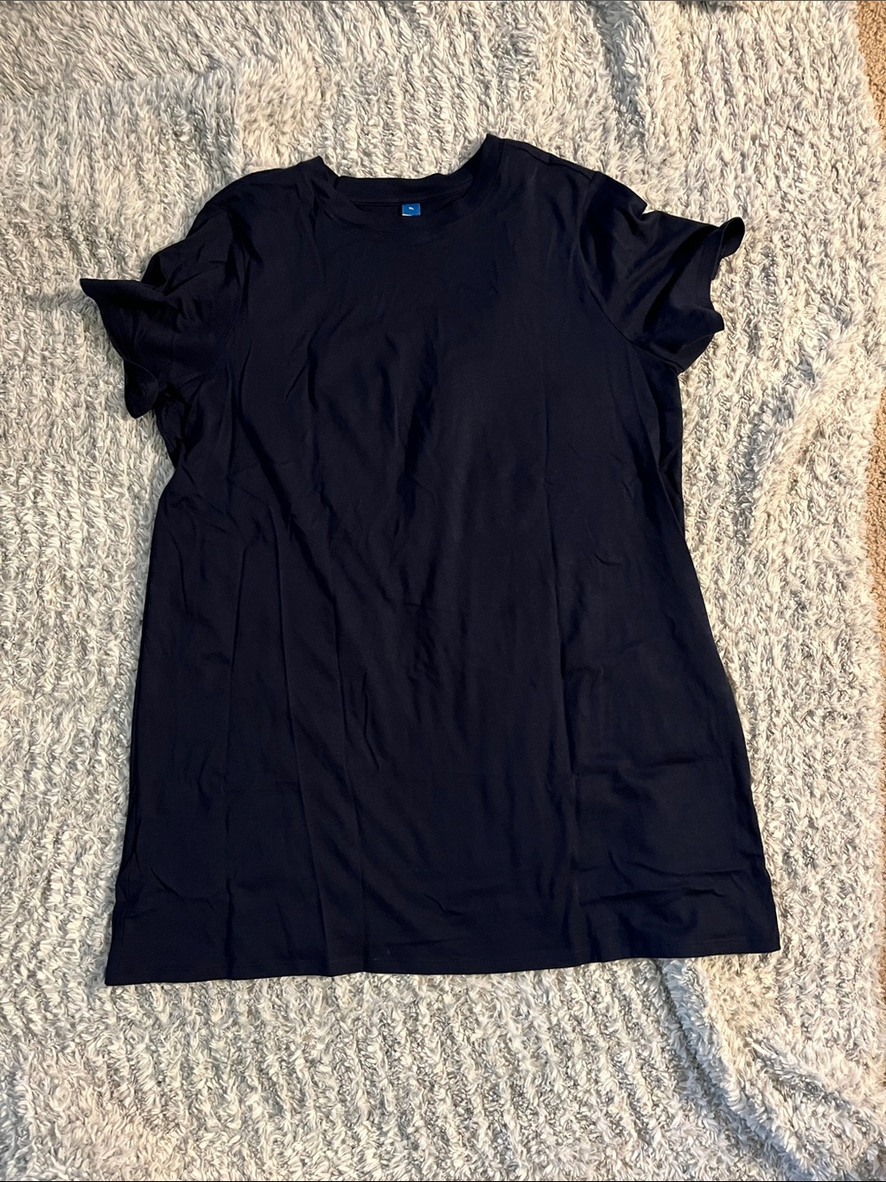 Old Navy Navy Short-Sleeve Tunic Dress